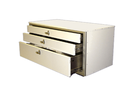Aluminum GSA Approved Military 3-Drawer Cabinet