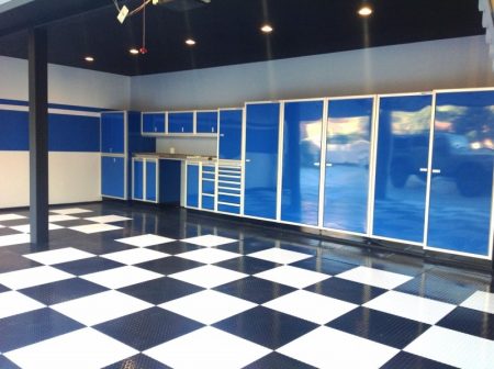 Blue Aluminum Garage Storage Cabinets by Moduline