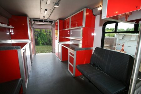 Fire Rescue Vehicle With Aluminum Cabinets & Countertop