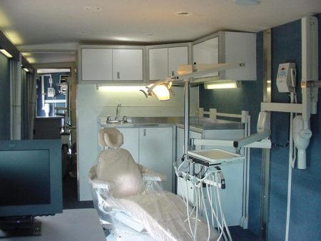 Mobile Dentist Office With Moduline Aluminum Storage Cabinets