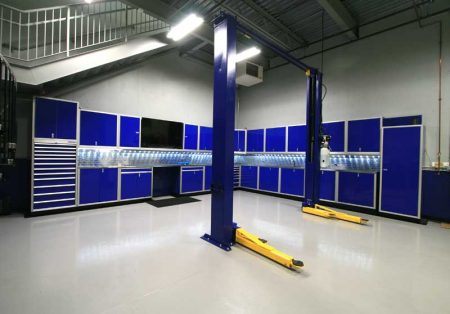 Moduline Blue Garage Storage Cabinets