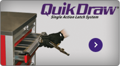 QuikDraw® Aluminum Drawer Latch for Tool Cabinets