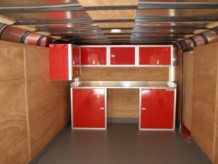 Moduline Red Aluminum Trailer Storage Cabinets
