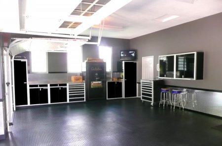 Moduline Signature Black Aluminum Garage Storage Cabinets