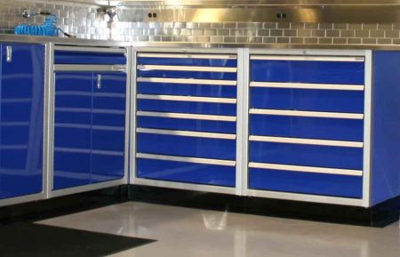 Moduline Blue Drawer Cabinets for Garage