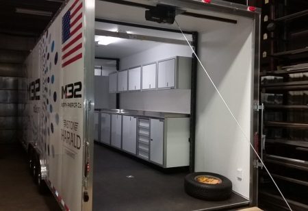 Racing Yacht Trailer With Moduline Aluminum Cabinets