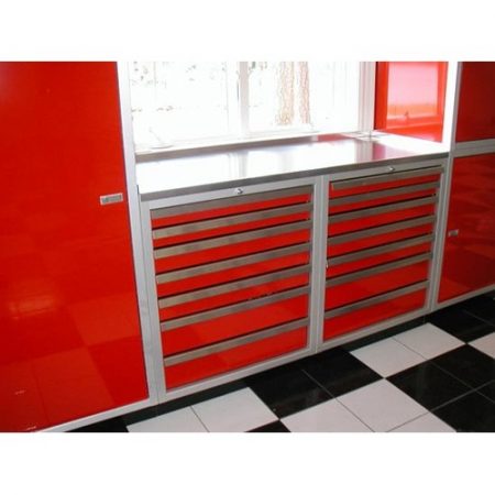 drawer cabinet in garage