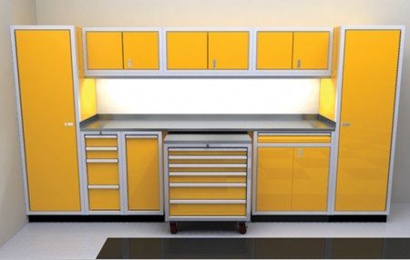 Moduline PROII aluminum garage cabinet combinations