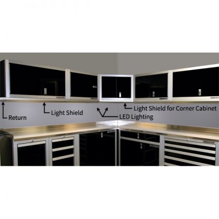 Light Shields for Under Wall Cabinet Systems