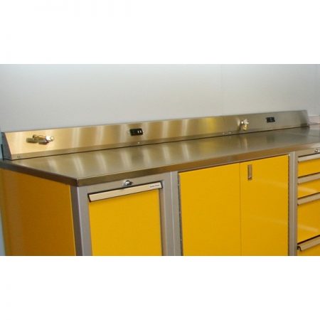 Stainless Steel Countertop for Cabinets with Power Grid