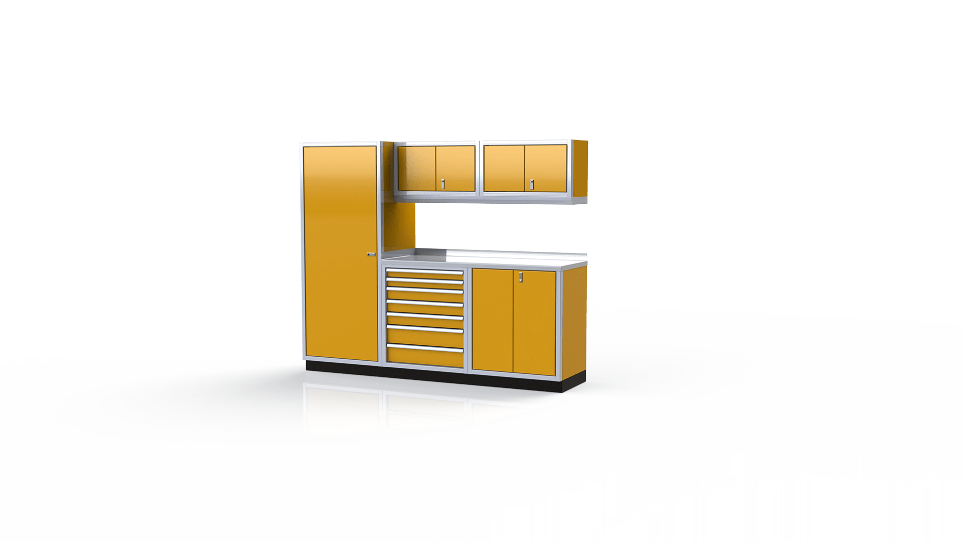 Yellow Moduline Garage Cabinets PGC008-04X-Y