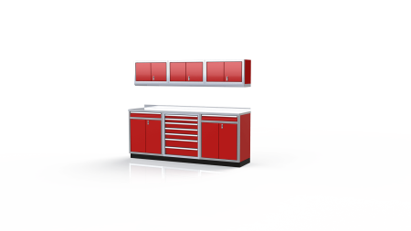 Red Moduline Garage Cabinets PGC008-05X-R