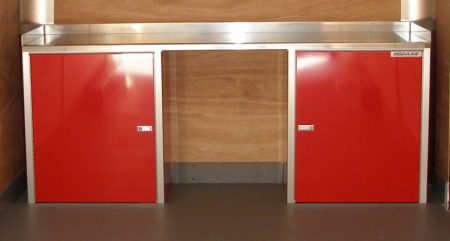 Sportsman II Base Red Aluminum Trailer Cabinets