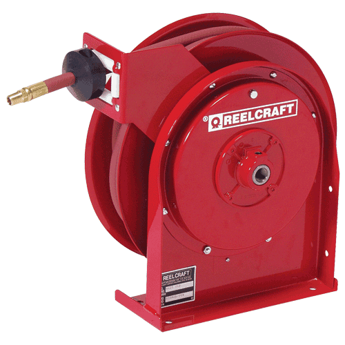 Reelcraft 4625OLP, Premium Duty, 3/8 x 25 ft., 300 psi, Air/Water Hose Reel with Hose