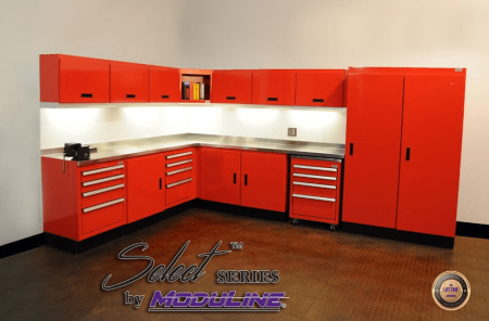 4) high quality garage and shop cabinet systems