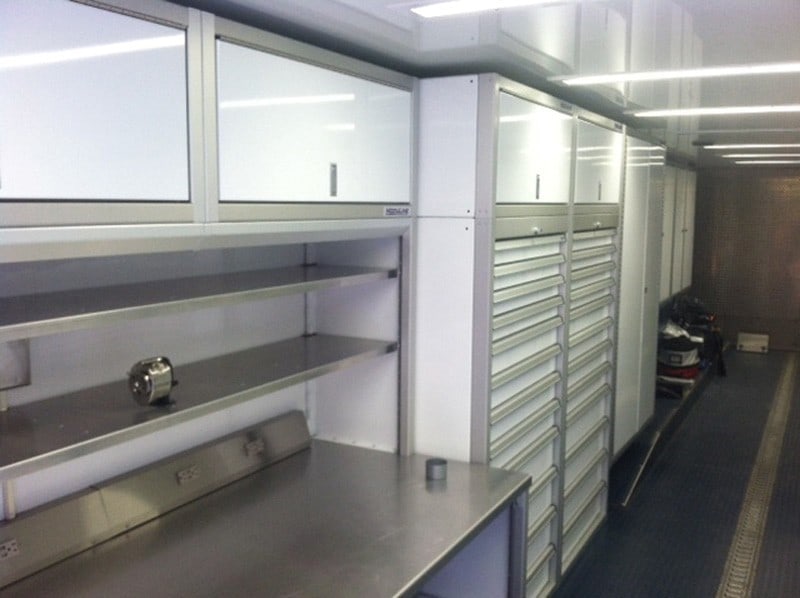 Moduline Storage Cabinets for Enclosed Trailers