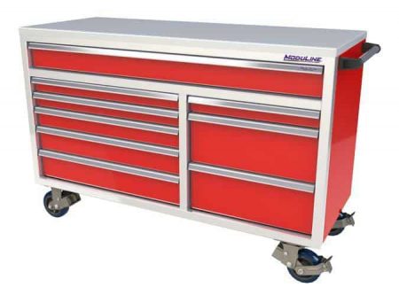 Red ProII™ SERIES 60" wide Aluminum Mobile Tool Box