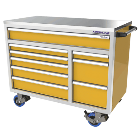 ProII™ SERIES Big Drawer Aluminum Mobile Tool Box with 9 Drawers