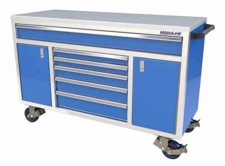 Moduline Royal Blue ProII™ SERIES 60" wide Aluminum Mobile Tool Box