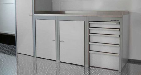 Sportsman II Aluminum Tool Box and Base Cabinets