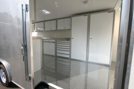 Drawers for Enclosed Cargo Trailer Lightweight Aluminum Cabinets
