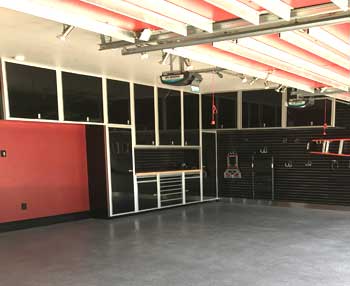 Black Moduline Garage Cabinets