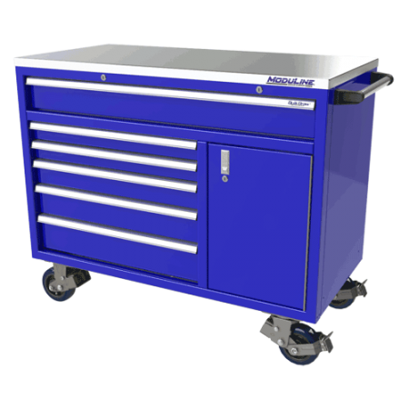 Moduline Blue 48" Wide Aluminum Mobile Tool Box