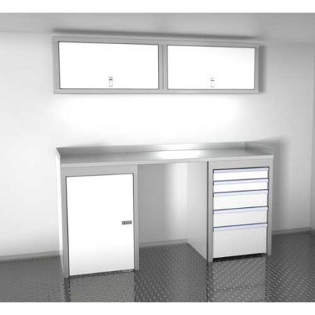 White 6 Foot Wide Sportsman II™ Cabinet Combination SPTC006-050