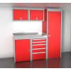 Red 6 Foot Wide Sportsman II™ Cabinet Combination SPTC006-060