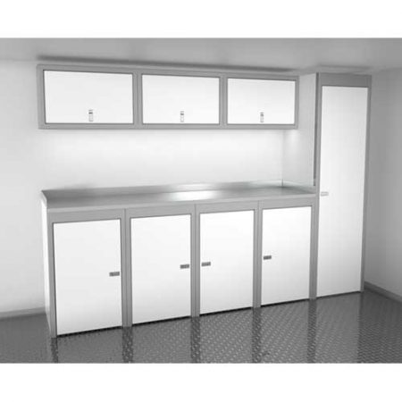 White 10 Foot Wide Sportsman II™ Cabinet Combination SPTC010-020