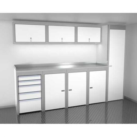 White 10 Foot Wide Sportsman II™ Cabinet Combination SPTC010-030