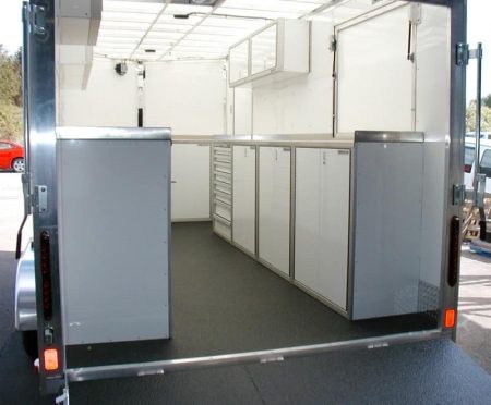 Enclosed Trailer Lightweight Aluminum Cabinets for Storage
