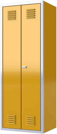 Pro-II-Mobile-Component-Closet-2-Doors-Louver-YELLOW