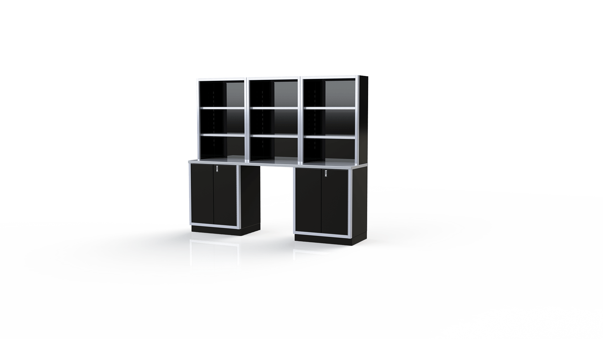 Black Moduline Garage & Shop Cabinets and Shelves PGC008-08X-B