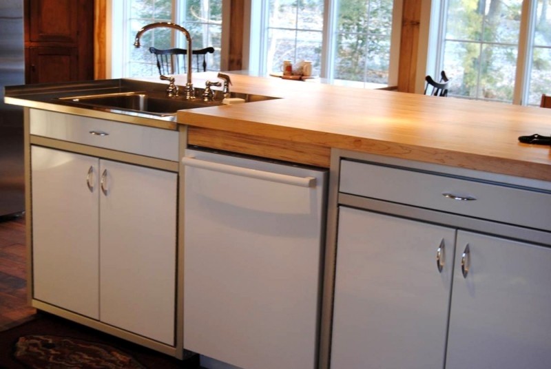 Butcher Block Countertops for Aluminum Cabinet Systems
