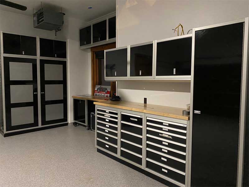 Moduline Black Garage Cabinets
