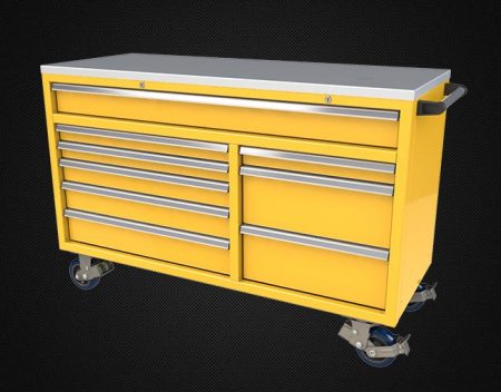 60" Wide Yellow QuikDraw Aluminum Rolling Toolbox
