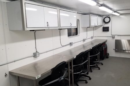Moduline Overhead Cabinets in Mobile Command Center