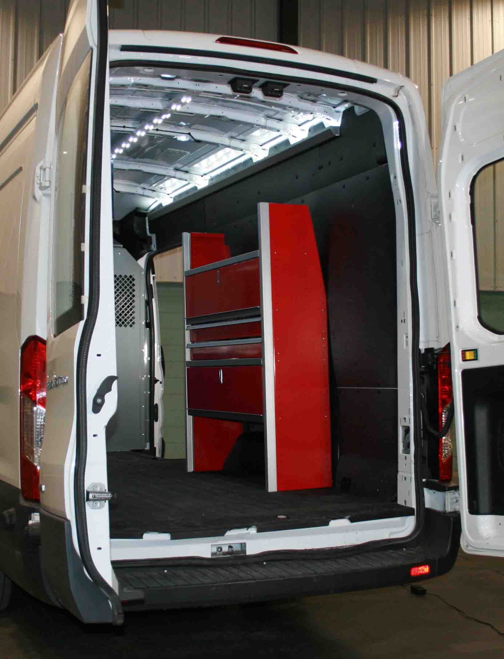 48 inch wide Van Upfit section on passenger side