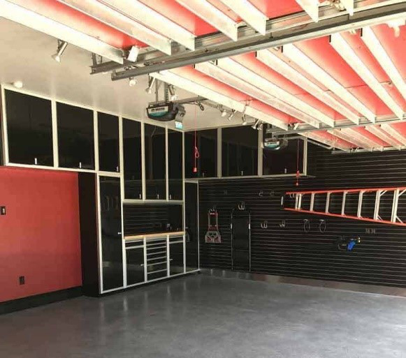 Black Metal Garage Storage Cabinets Overhead & Toolbox