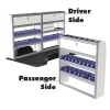 Upfit™ Series Aluminum Van Storage Package 120" Wide (Driver) & 60" Wide (Passenger) #UP12060-05