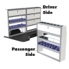 Upfit™ Series Aluminum Van Storage Package 120" Wide (Driver) & 60" Wide (Passenger) #UP12060-06