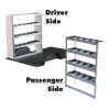 Upfit™ Series Aluminum Van Storage Package 60" Wide (Driver) & 48" Wide (Passenger) #UP6048-01