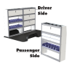 Upfit™ Series Aluminum Van Storage Package 96" Wide (Driver) & 48" Wide (Passenger) #UP9648-06