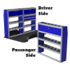 Upfit™ Series Aluminum Van Storage Package 96" Wide (Driver) & 60" Wide (Passenger) #UP9660-03