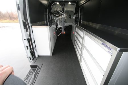 Sprinter Van With Lightweight Moduline Aluminum Cabinets