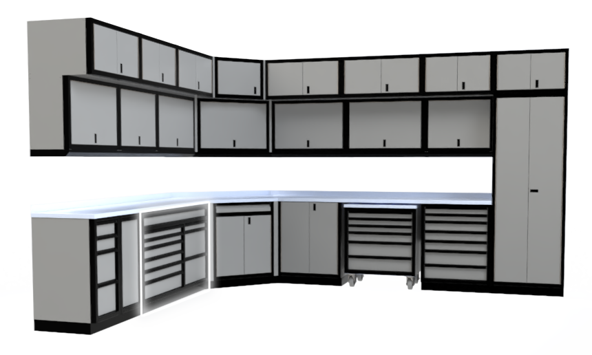 Black Gray Big Drawer