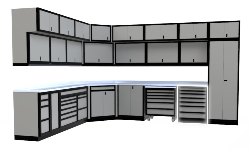 Black Gray Drawer