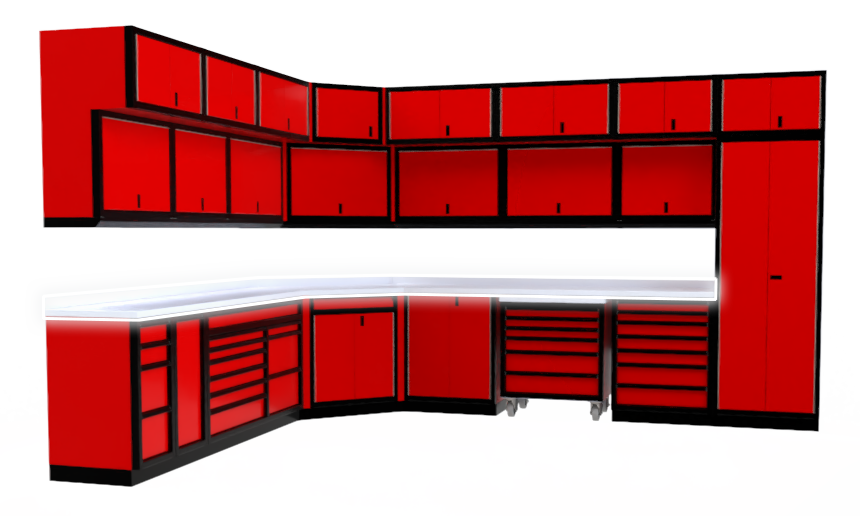 Black Red Countertop